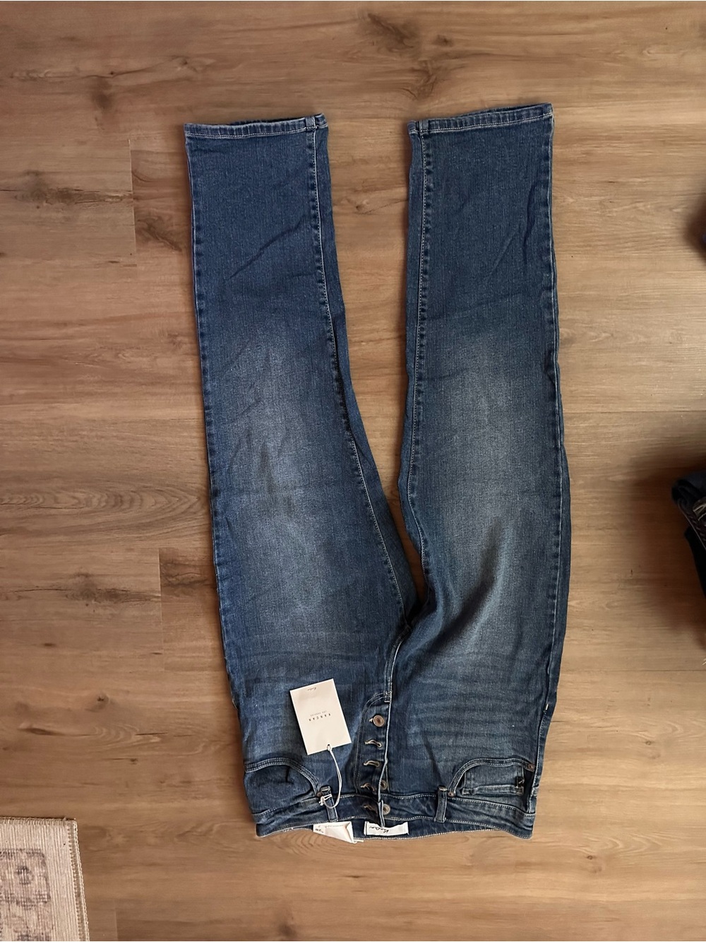 KanCan Women's Straight Leg Jeans in Dark Blue Denim - Picture 3 of 5